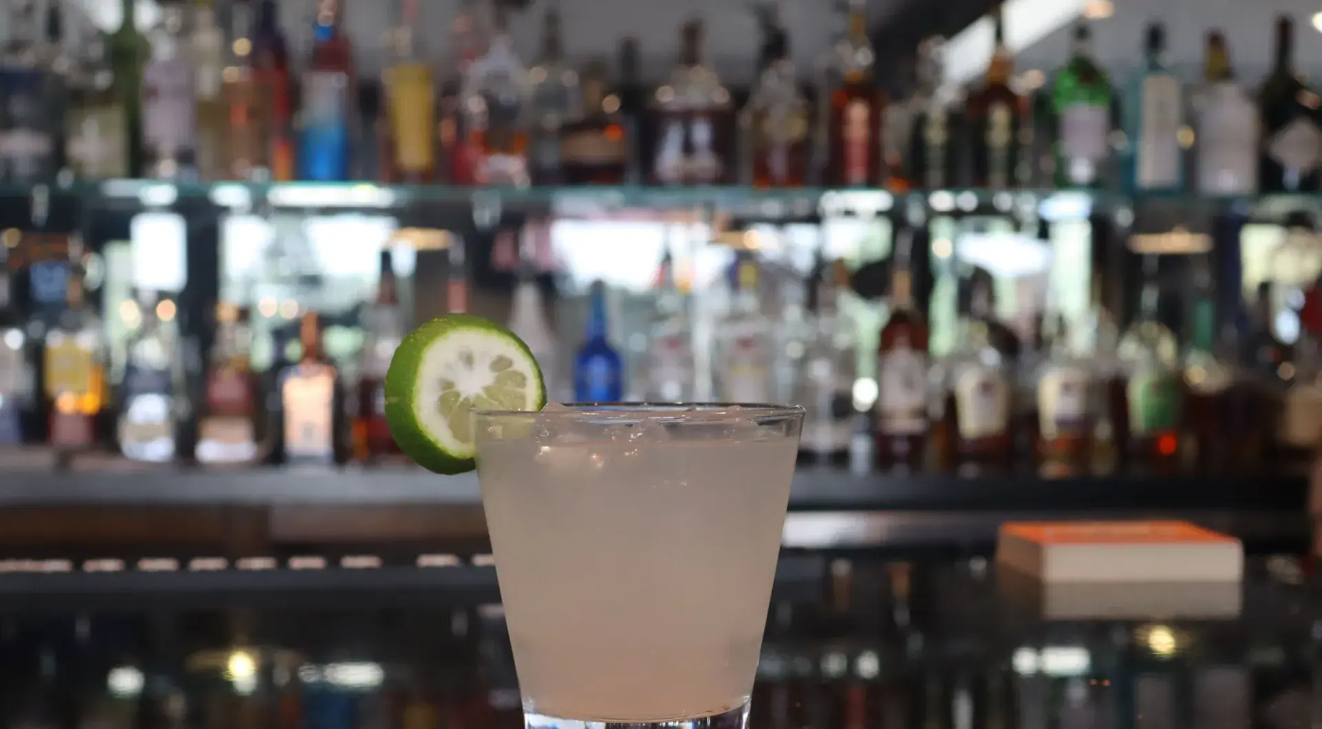 A house Paloma on the bar.